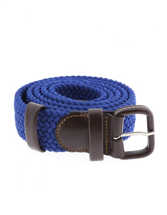 Cinturón trenzado en azul