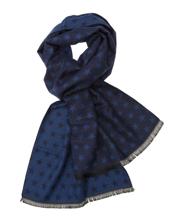 Bufanda estrellas azul/azul