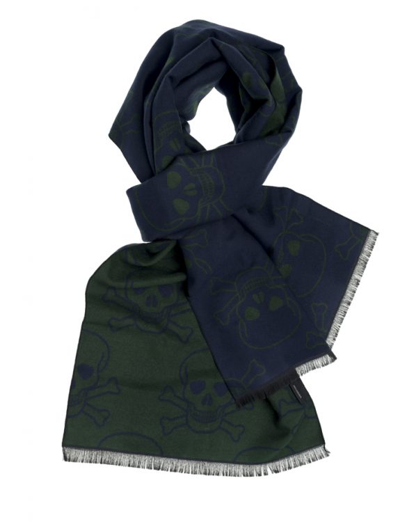 Bufanda pirata azul/verde